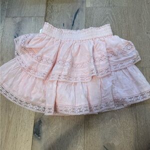 Altar'd State Pink Lace Mini Skirt